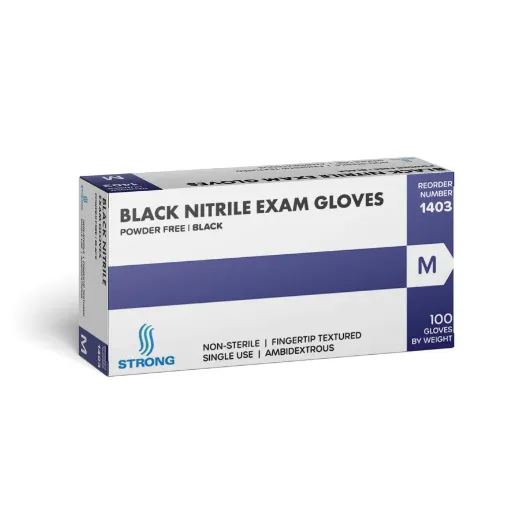 Picture of Nitrile Exam Gloves Black 5mil