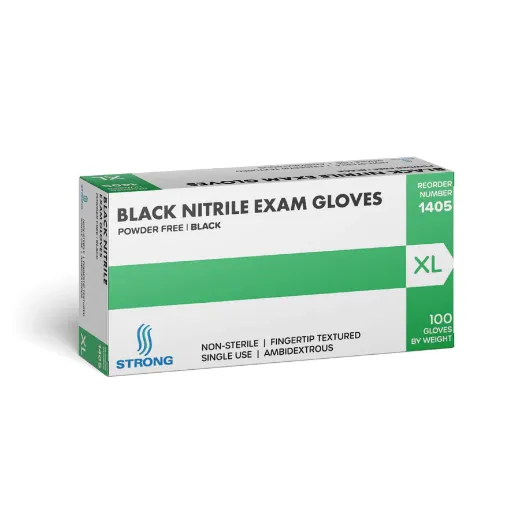 Picture of Nitrile Exam Gloves Black 5mil