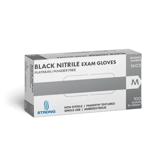 Picture of Nitrile Exam Gloves Black 6 Mil