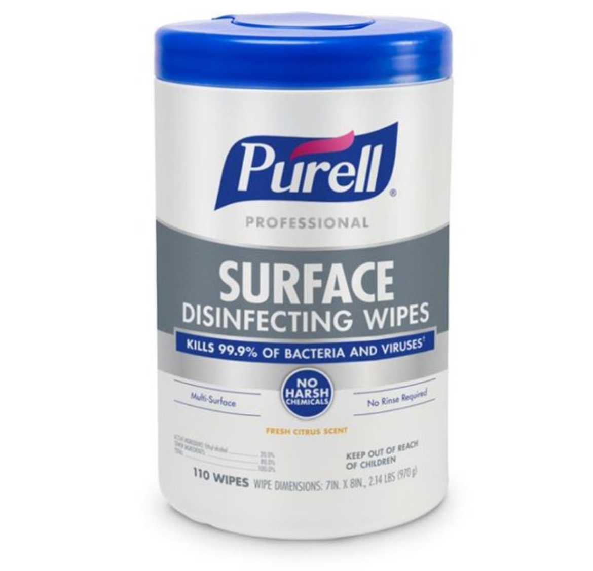 Picture of PURELL® Healthcare Surface Disinfecting Wipes 7"*10", 110ct