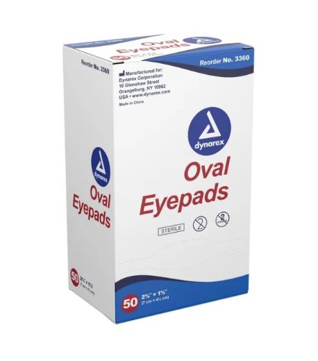 Picture of Oval Eye Pads, Sterile, 1 5/8" x 2 5/8", 50/bx