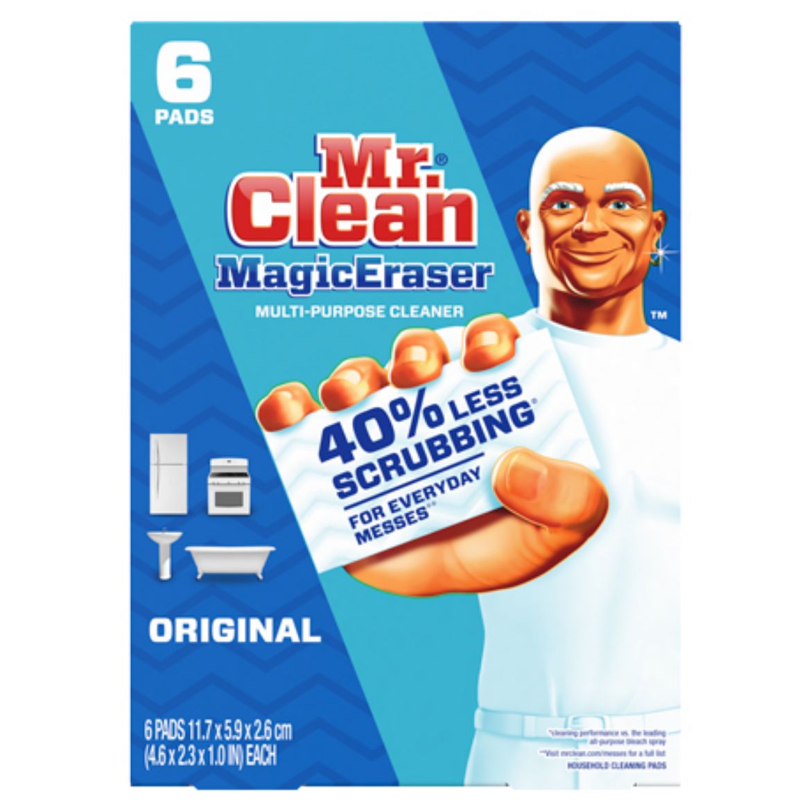 Picture of Mr. Clean Magic Eraser 2.3"x4.6"x1", 6/pack