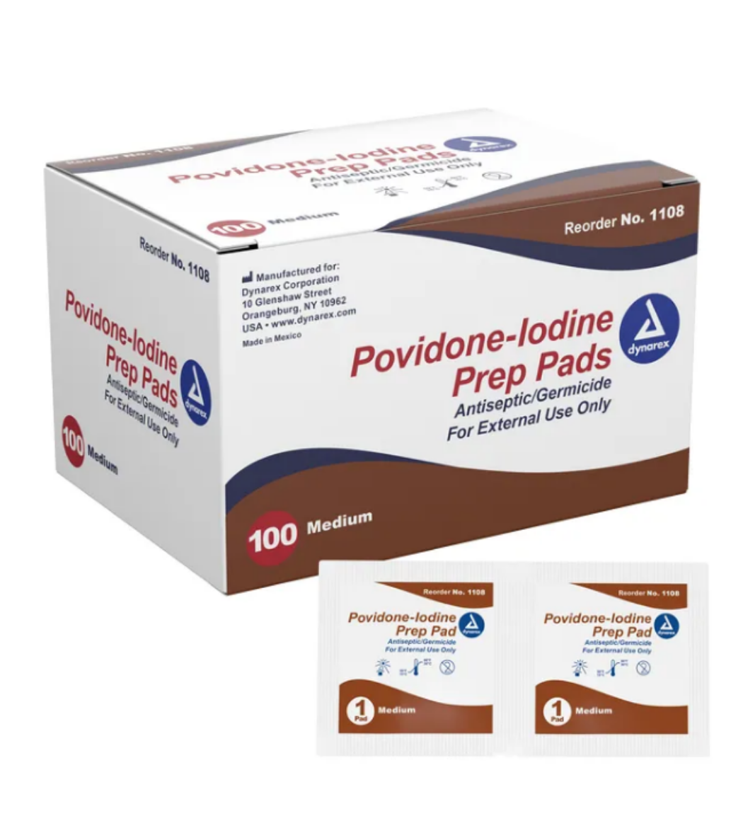 Picture of Povidone Iodine Prep Pad, Medium, 100/BX