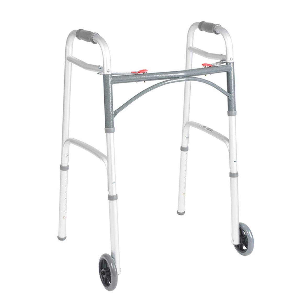 Picture of Deluxe Folding Walker, Two Button with 5" Wheels