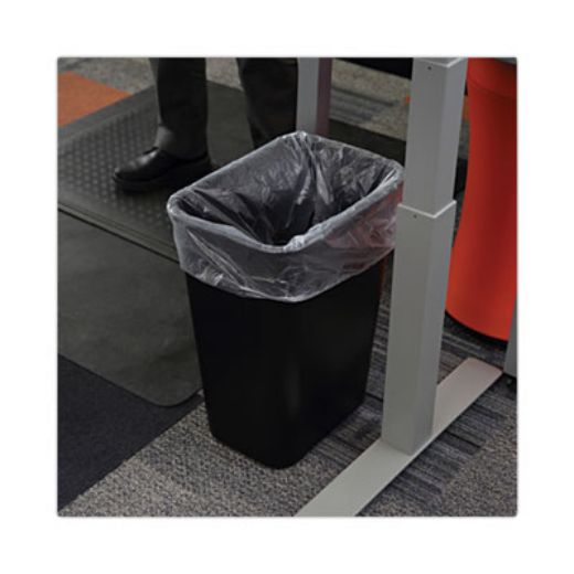 Picture of High-Density Can Liners, 16 gal, 6 mic, 24" x 33", Natural, Perforated Roll, 50 Bags/Roll, 20 Rolls